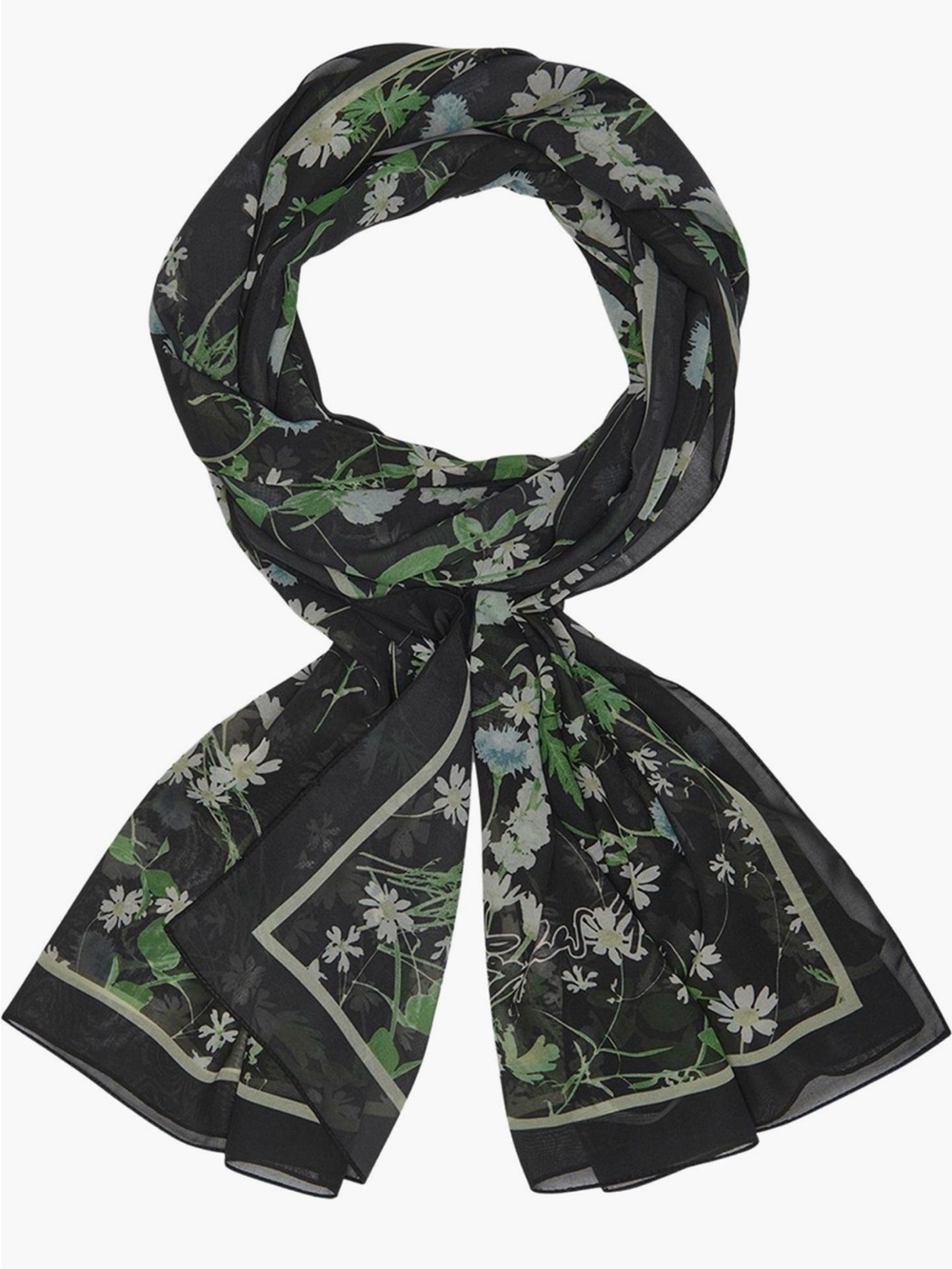 Karl Lagerfeld Sheer Floral Scarf